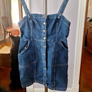 Divided sleeveless Jean dress